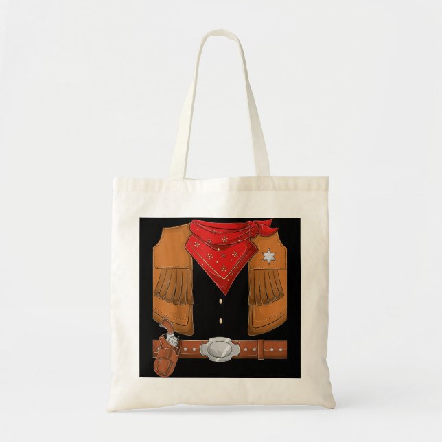Tote Bag Costume d'Halloween Cowboy Hommes Femmes Enfants C (Devant)