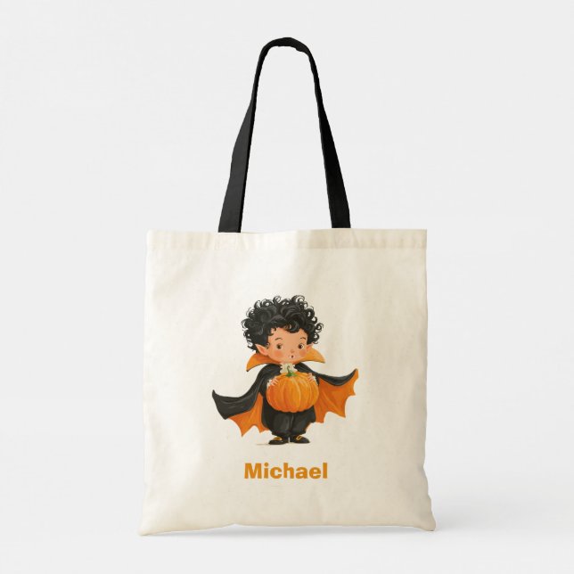 Tote Bag Costume Enfant Vampire Avec Nom Personnalisé (Dos)