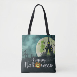 Tote Bag Costume Maison Hantée éffrayante nuit Ciel Hallowe