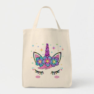 Tote Bag Costume Unicorne Arc-en-ciel filles visage