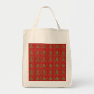Tote Bag Cosy sapin de Noël affreux pull à damiers motif