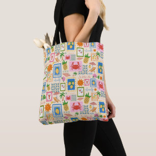 Tote Bag Côte Amalfitaine Été Motif Méditerranéen