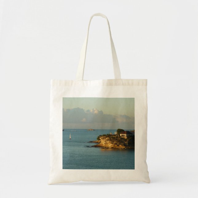 Tote Bag Côte d'Antiguan Beau paysage marin de l'île (Devant)