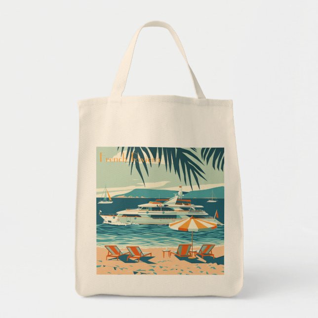 Tote Bag Côte d'Azur : Destinations Iconiques (Devant)