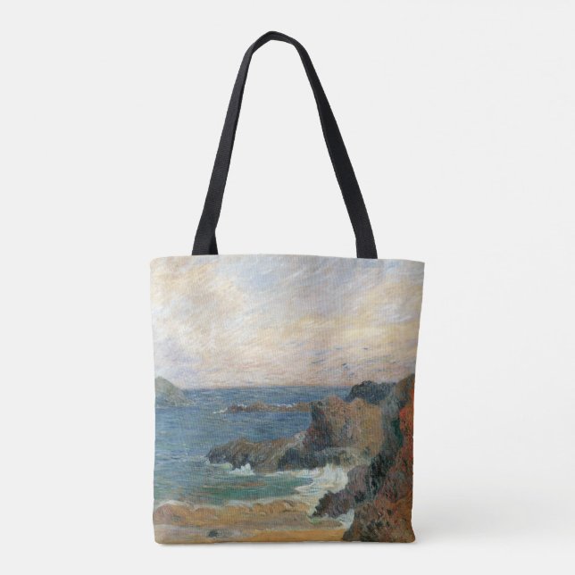 Tote Bag Côte rocheuse par Paul Gauguin, Impressionnisme Vi (Dos)