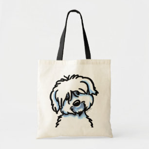 Tote Bag Coton blanc de Tulear Face