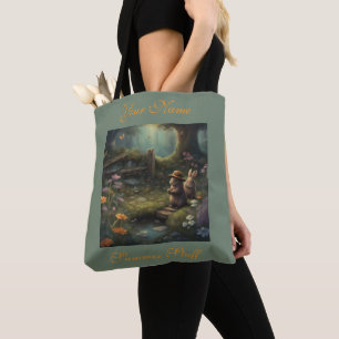 Tote Bag Cottagecore Lapins d'été au bord du ruisseau d'été