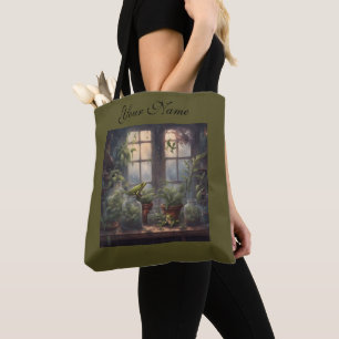 Tote Bag Cottagecore sombre plantes vénéneuses et grenouill