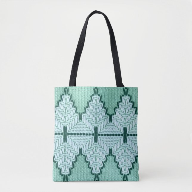 Tote Bag Couchage en fil textile rétro, pulsation graphique (Devant)