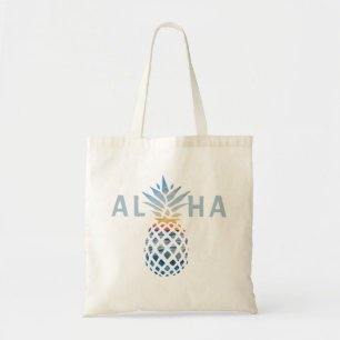 Tote Bag Coucher de soleil à l'ananas et vagues de l'océan