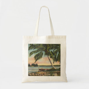 Tote Bag Coucher de soleil de brise tropicale vintage de co