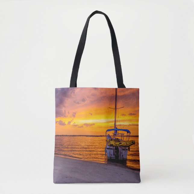 Tote Bag Coucher de soleil de feu de la Floride de Navarre (Devant)