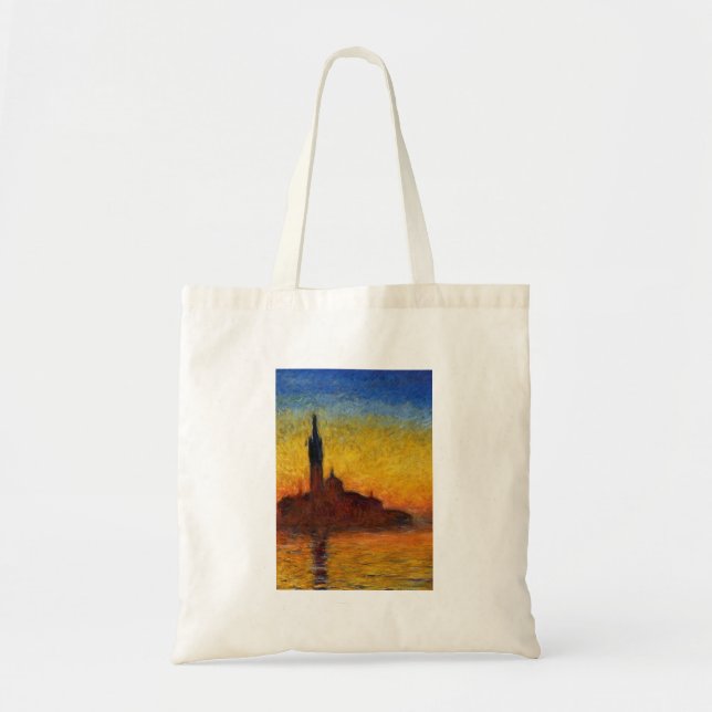 Tote Bag Coucher de soleil de Monet Venise Impressionnisme  (Devant)