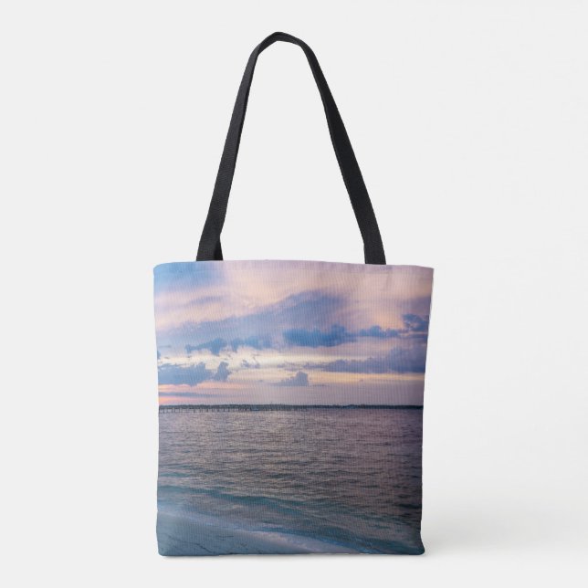 Tote Bag Coucher de soleil de Navarre Père Noël Rosa (Dos)