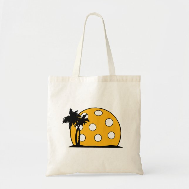 Tote Bag Coucher de soleil de Pickleball Beach (Devant)