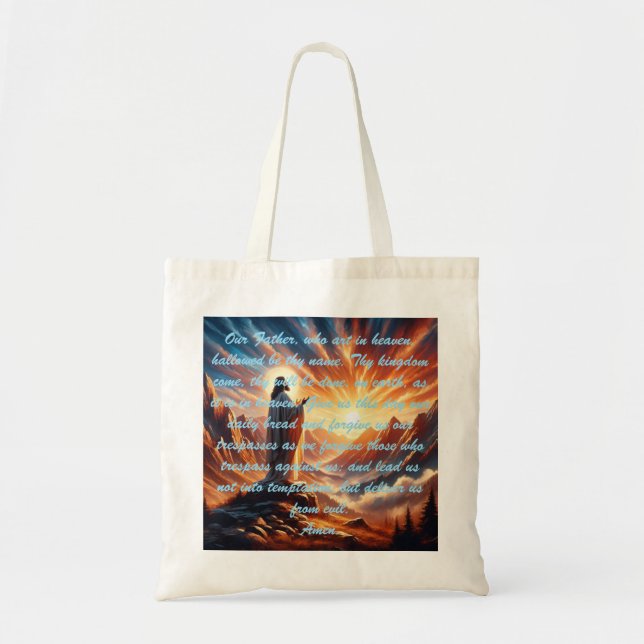 Tote Bag Coucher de soleil divin : Inspiration de la prière (Devant)