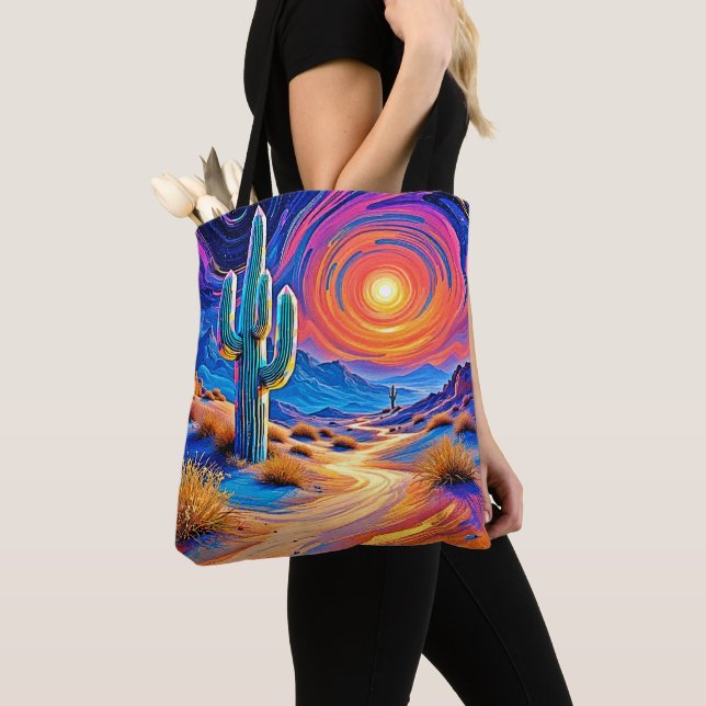 Tote Bag Coucher de soleil du désert (De près)