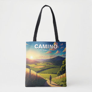 Tote Bag Coucher de soleil du Randonnée de Saint-Jacques-de