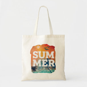 Tote Bag Coucher de soleil exotique d'été tropical