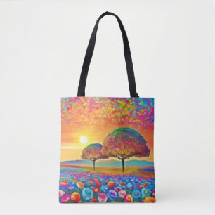 Tote Bag Coucher de soleil Kaléidoscope de la nature