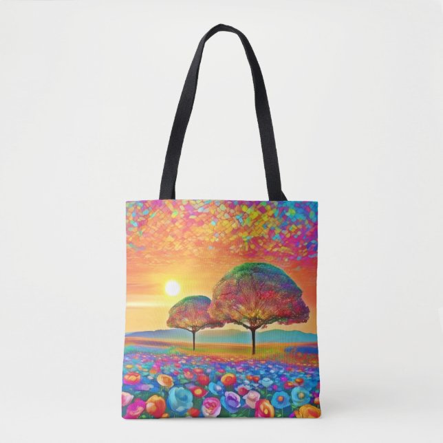 Tote Bag Coucher de soleil Kaléidoscope de la nature  (Devant)