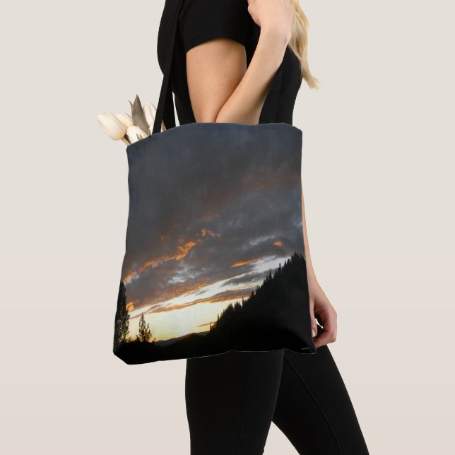 Tote Bag Coucher de soleil nuageux doré.... (De près)
