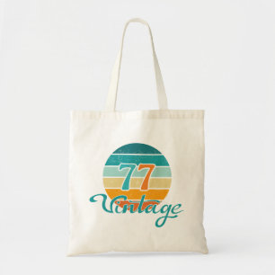 Tote Bag Coucher de soleil Rétro 77 Vintage en détresse