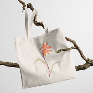 Tote Bag Coucher de soleil rosé Bloom silencieux