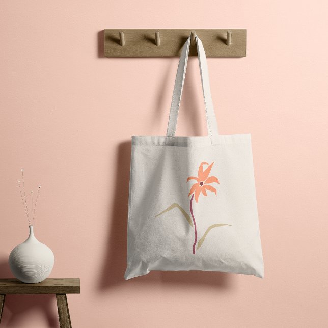 Tote Bag Coucher de soleil rosé Bloom silencieux (Créateur téléchargé)