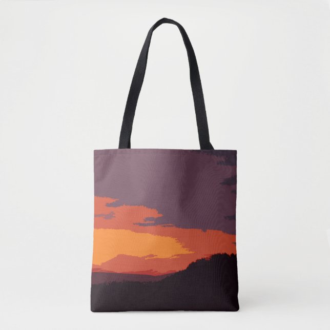 Tote Bag Coucher de soleil simplifié (Devant)