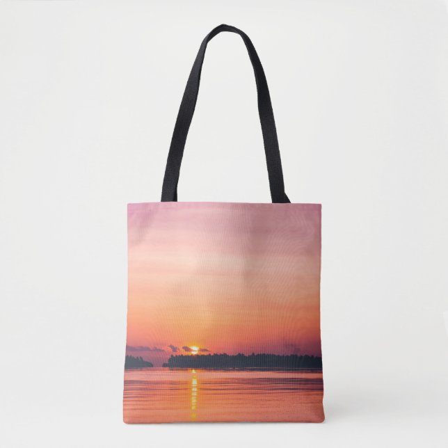 TOTE BAG COUCHER DE SOLEIL SUR HORIZON (Devant)