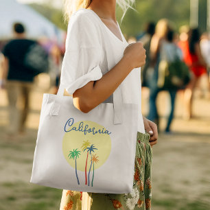 Tote Bag Coucher de soleil sur la plage de Californie