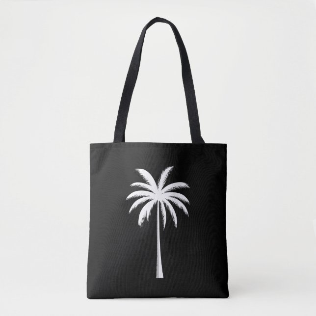 Tote Bag Coucher de soleil sur la plage de palmiers pour de (Devant)