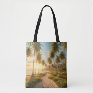 Tote Bag coucher de soleil sur la plage des Caraïbes/tropic