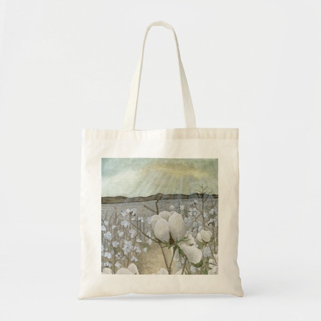 Tote Bag Coucher de soleil sur le coton (Devant)