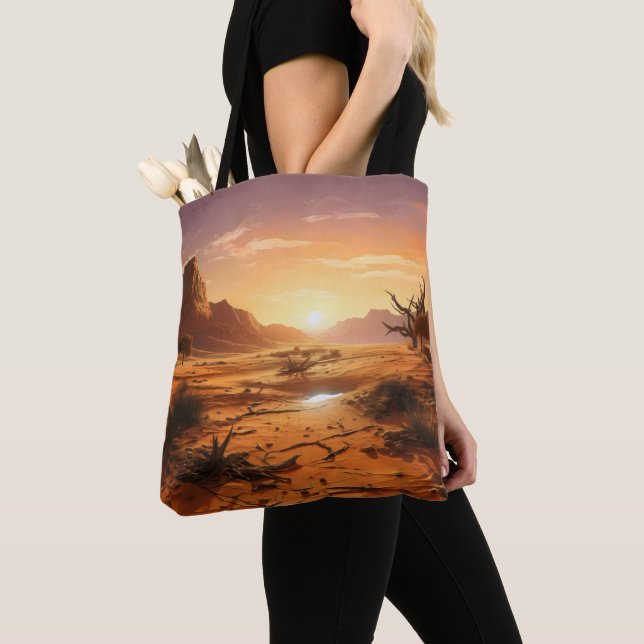 Tote Bag Coucher de soleil sur le désert (De près)