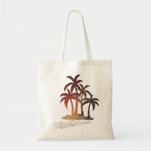 Tote Bag Coucher de soleil sur les palmiers de plage