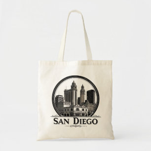 Tote Bag Coucher de soleil sur San Diego Californie – Vue m