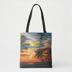 Tote Bag Coucher de soleil tropical étonnant