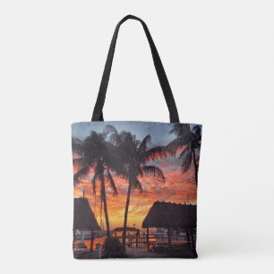 Tote Bag Coucher de soleil tropical Florida Keys