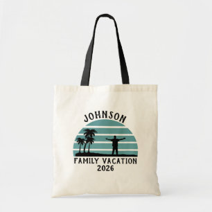 Tote Bag Coucher de soleil vintage sur un palmier pour vaca