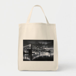 Tote Bag Coucher de ville de New York Pont de Brooklyn Mono