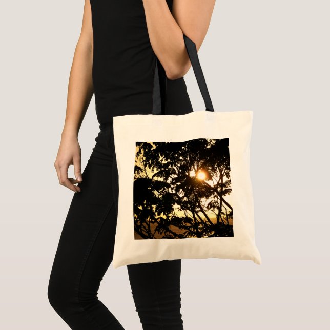Tote Bag Coucher du soleil à travers les arbres I Photograp (Devant (produit))
