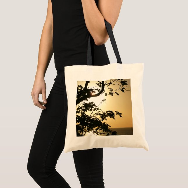 Tote Bag Coucher du soleil à travers les arbres II Photogra (Devant (produit))