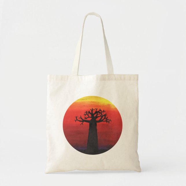 Tote Bag Coucher du soleil de baobab (Devant)