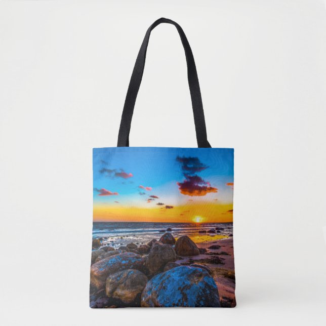 Tote Bag Coucher du soleil en mer (Devant)