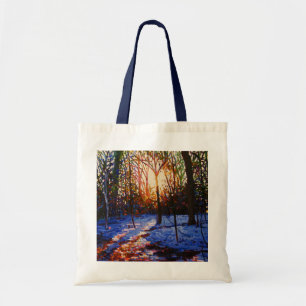 Tote Bag Coucher du soleil sur la neige 2010