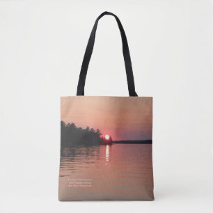 Tote Bag Coucher du soleil sur le lac Vermilion