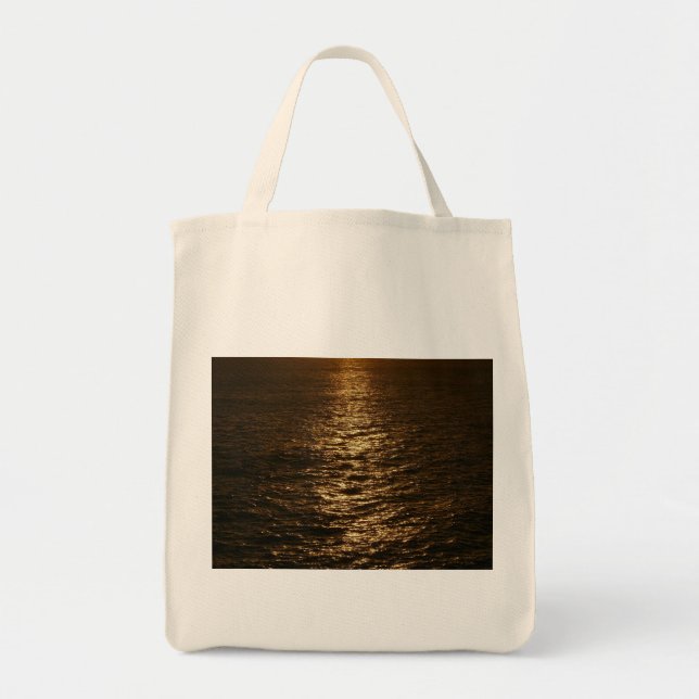 Tote Bag Coucher du soleil sur l'eau Photographie de l'océa (Devant)