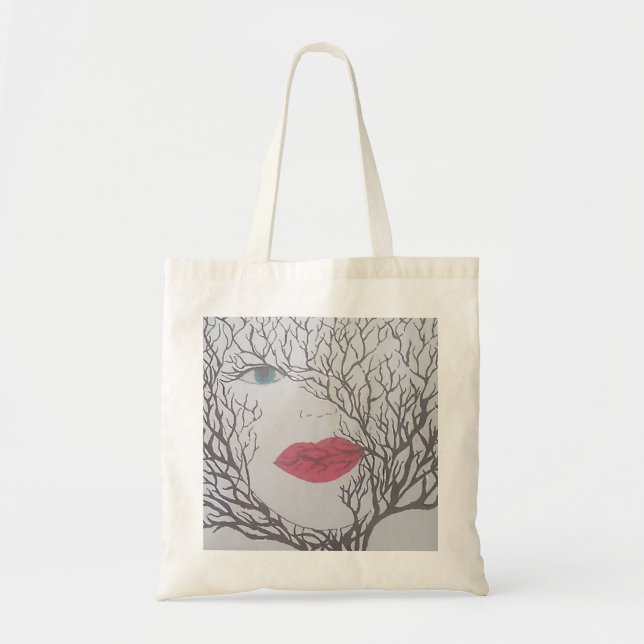 Tote Bag Couleur Abstraite du visage et de l'eau originale  (Devant)